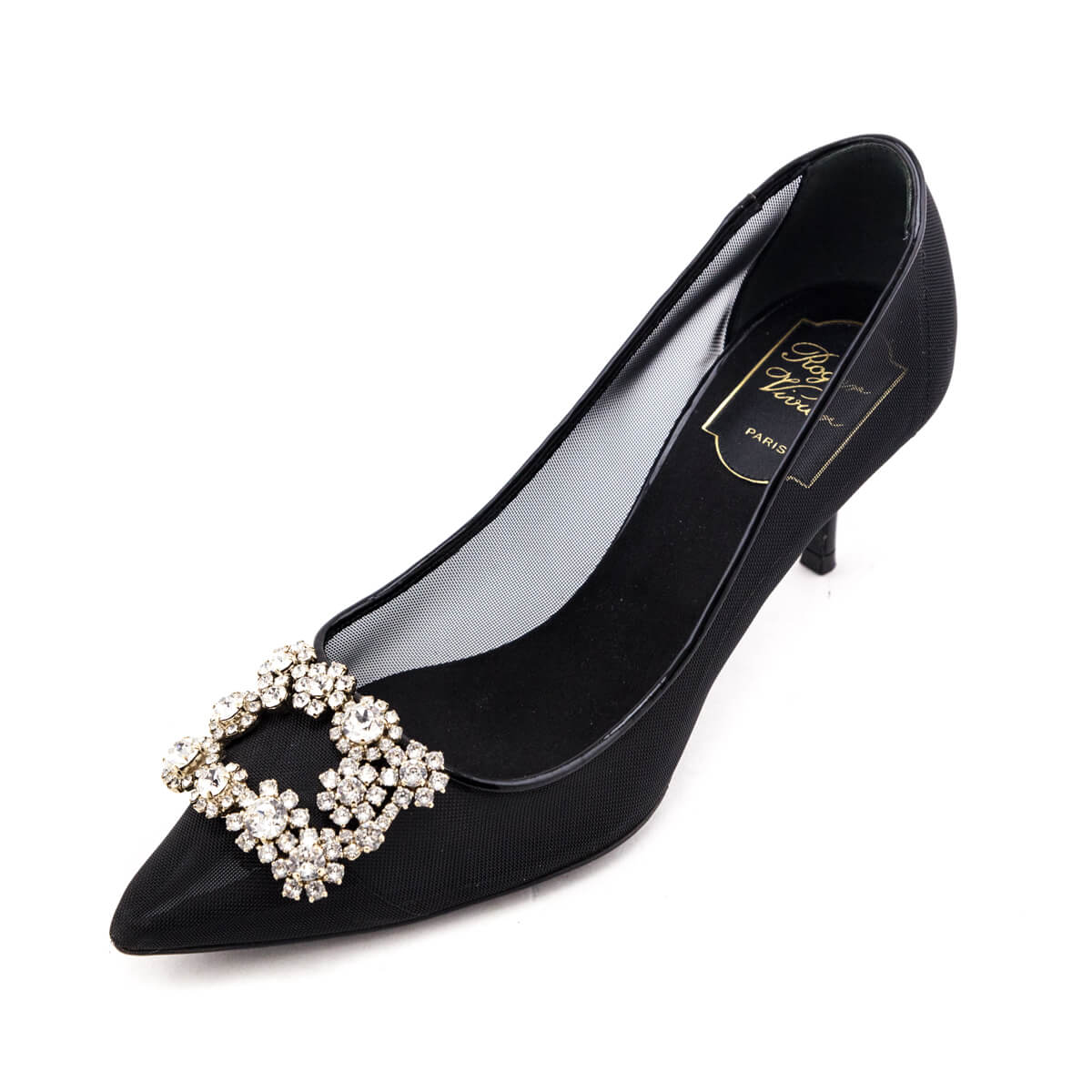 Roger Vivier Black Mesh Embellished Pumps - Roger Vivier Canada