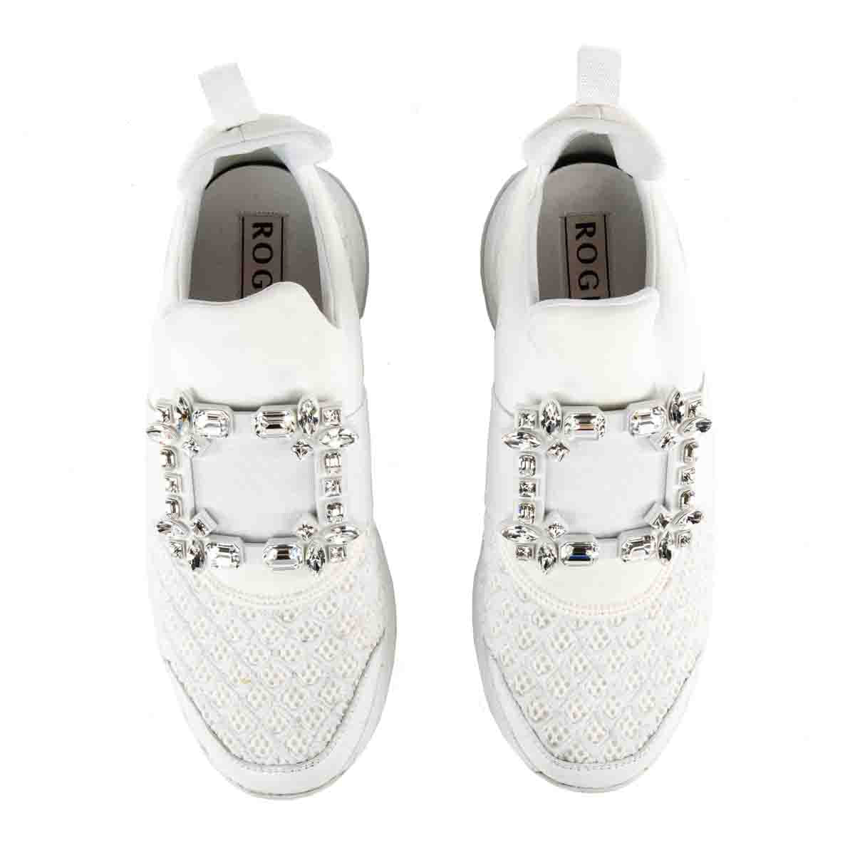 Roger Vivier White Chunky Sneakers Size US 7.5 | EU 37.5 - Love that Bag etc - Preowned Authentic Designer Handbags & Preloved Fashions