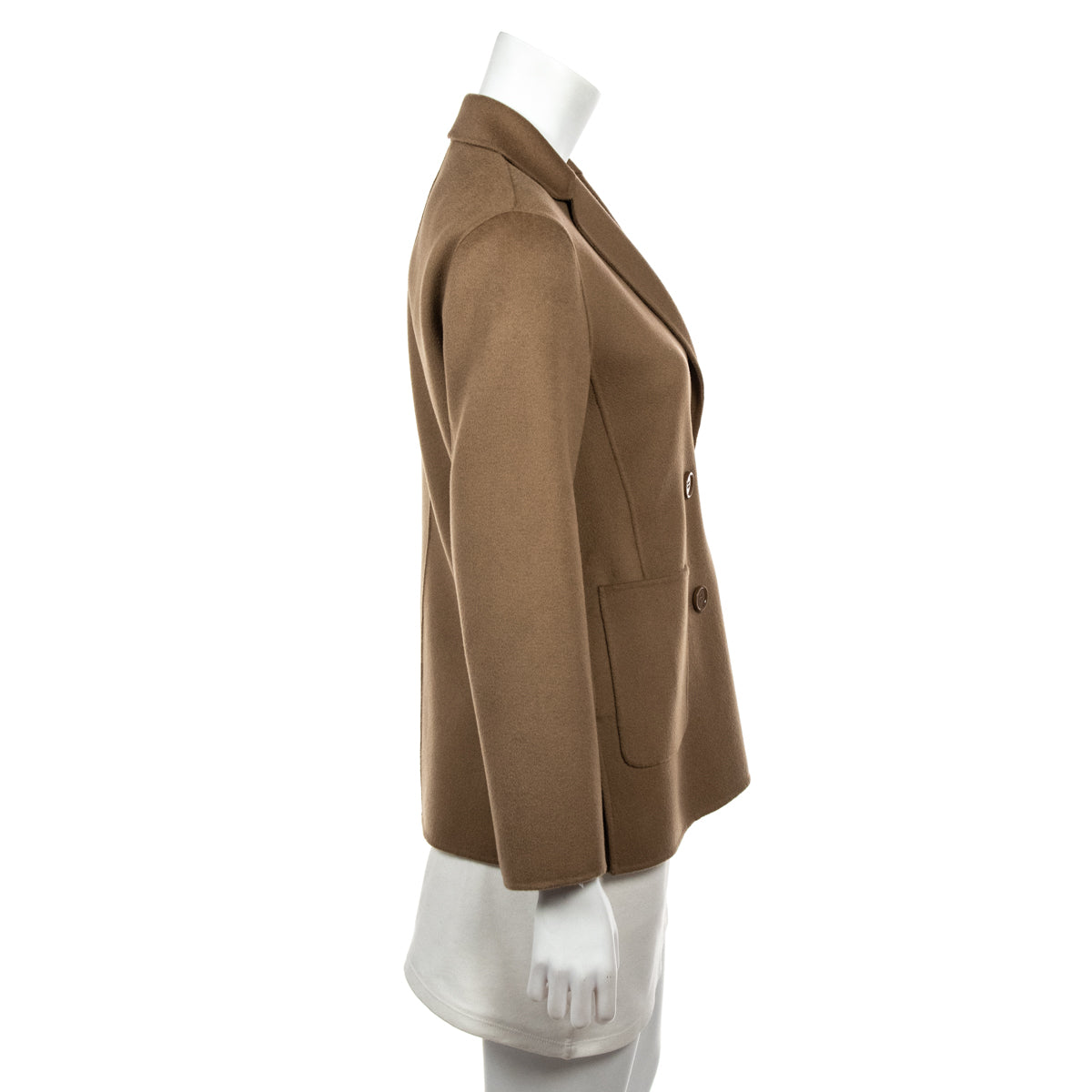 Max Mara Tan Wool City Jacket Size XS | IT 38 - Love that Bag etc - Preowned Authentic Designer Handbags & Preloved Fashions