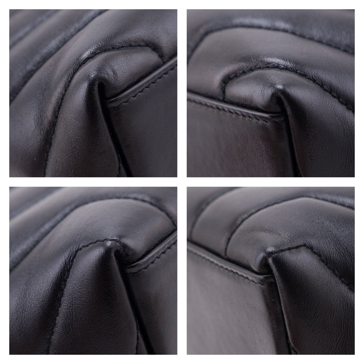 Saint Laurent Black Calfskin Y Quilted Monogram Small Loulou Chain Satchel - Love that Bag etc - Preowned Authentic Designer Handbags & Preloved Fashions