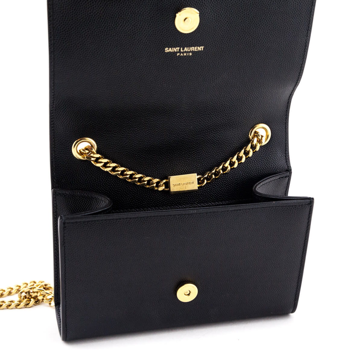 Saint Laurent Black Grain de Poudre Small Monogram Kate Chain Bag - Love that Bag etc - Preowned Authentic Designer Handbags & Preloved Fashions