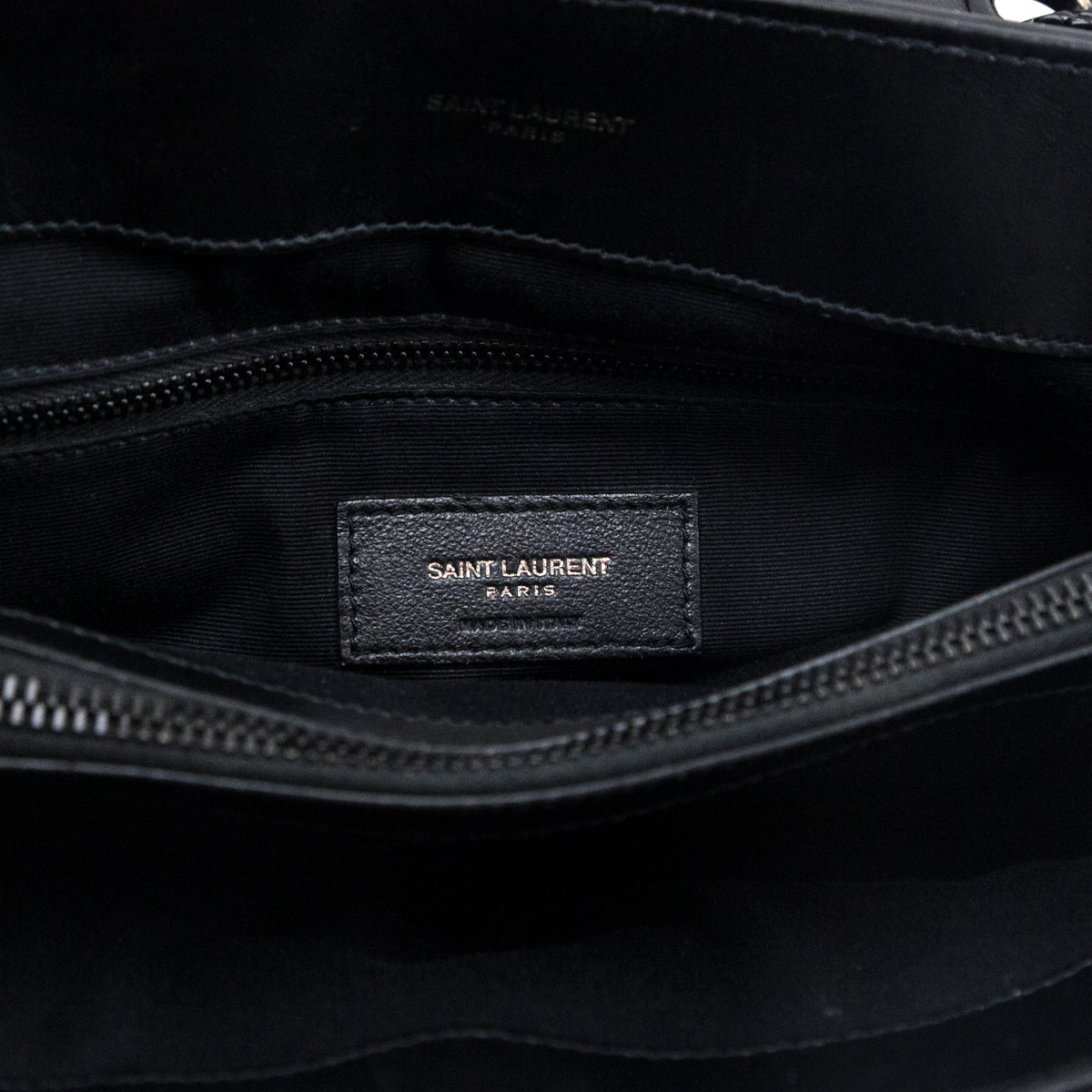 Saint Laurent Black Y Quilted Leather Monogram Medium Loulou Chain Satchel - Love that Bag etc - Preowned Authentic Designer Handbags & Preloved Fashions