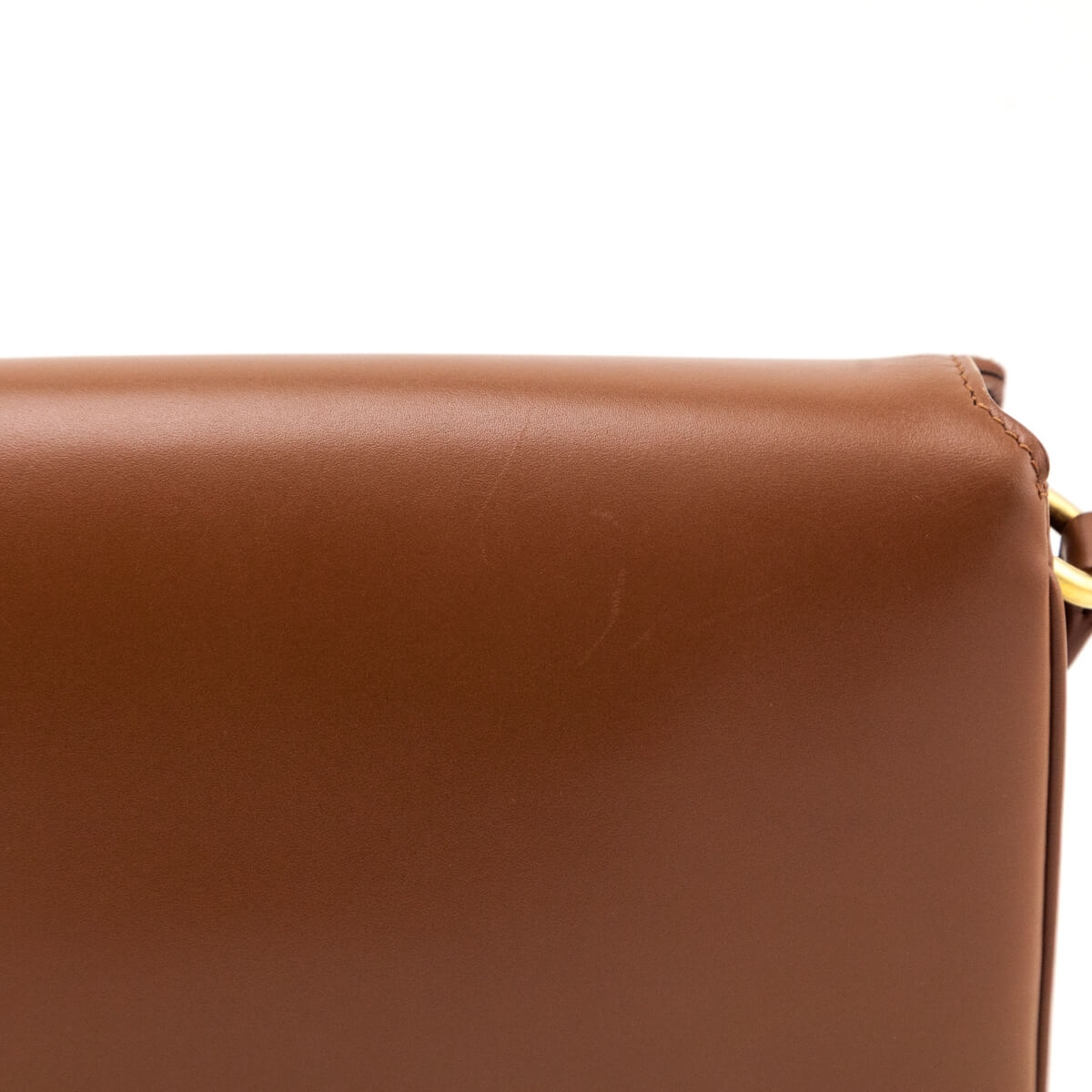 Saint Laurent Brown Smooth Calfskin Le Maillon Satchel - Love that Bag etc - Preowned Authentic Designer Handbags & Preloved Fashions