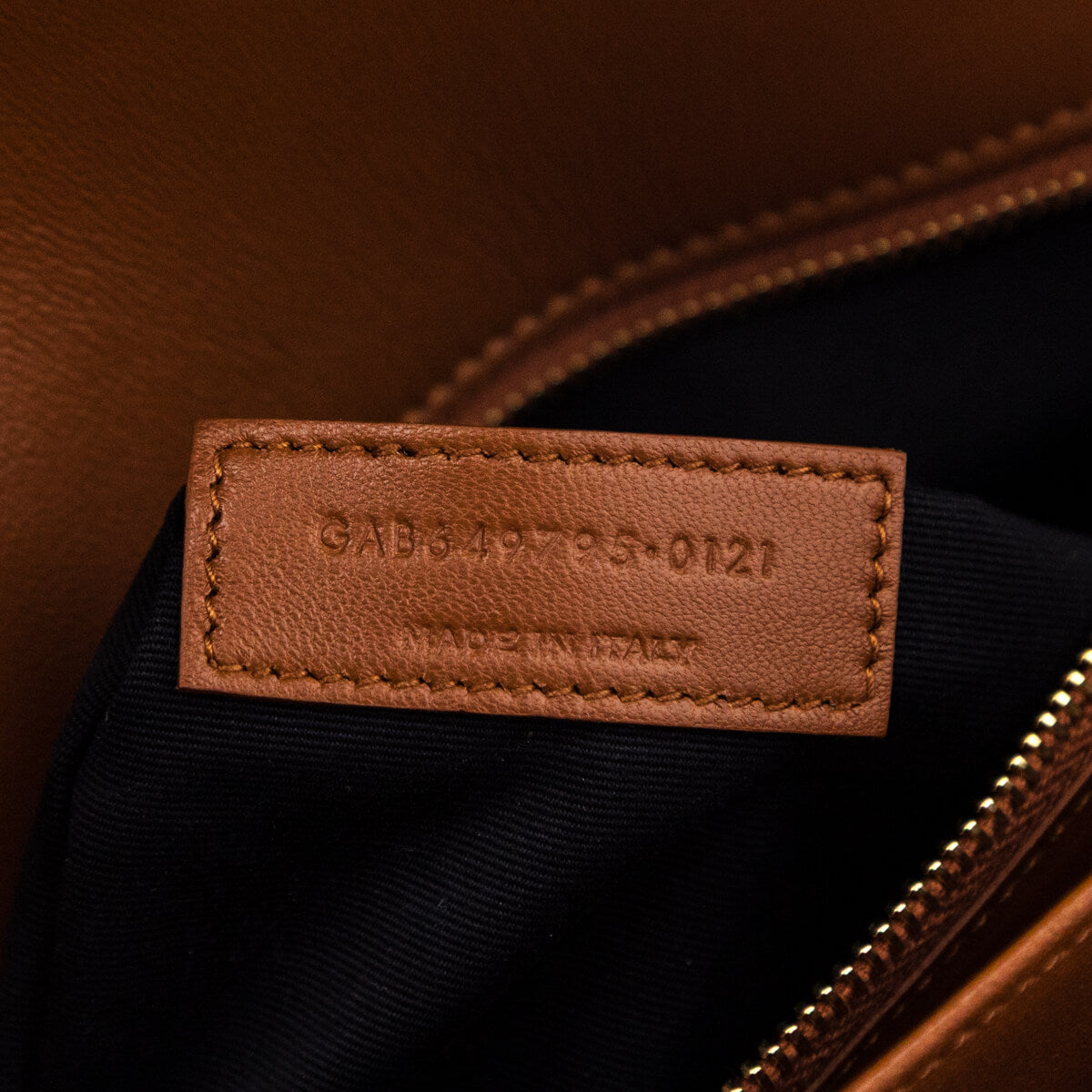 Saint Laurent Brown Smooth Calfskin Le Maillon Satchel - Love that Bag etc - Preowned Authentic Designer Handbags & Preloved Fashions