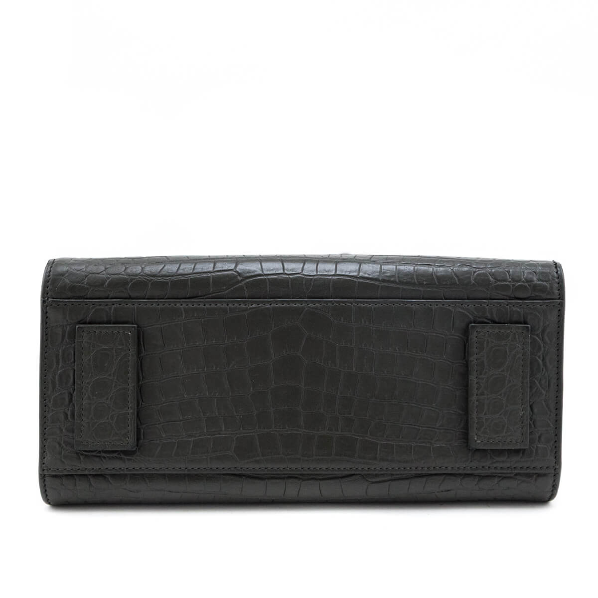 Saint Laurent Dark Green Calfskin Crocodile Embossed Small Sac de Jour - Love that Bag etc - Preowned Authentic Designer Handbags & Preloved Fashions