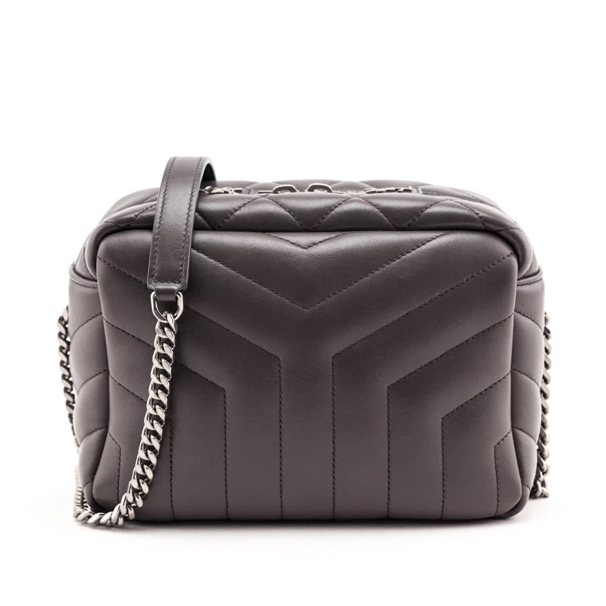 Saint Laurent Earth Calfskin Y Quilted Monogram Small Loulou Bowling Bag - Love that Bag etc - Preowned Authentic Designer Handbags & Preloved Fashions