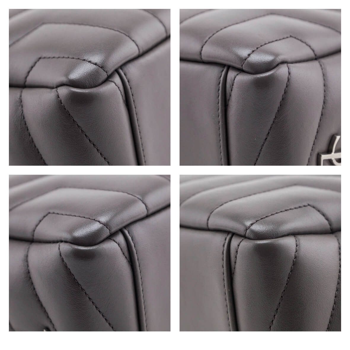 Saint Laurent Earth Calfskin Y Quilted Monogram Small Loulou Bowling Bag - Love that Bag etc - Preowned Authentic Designer Handbags & Preloved Fashions