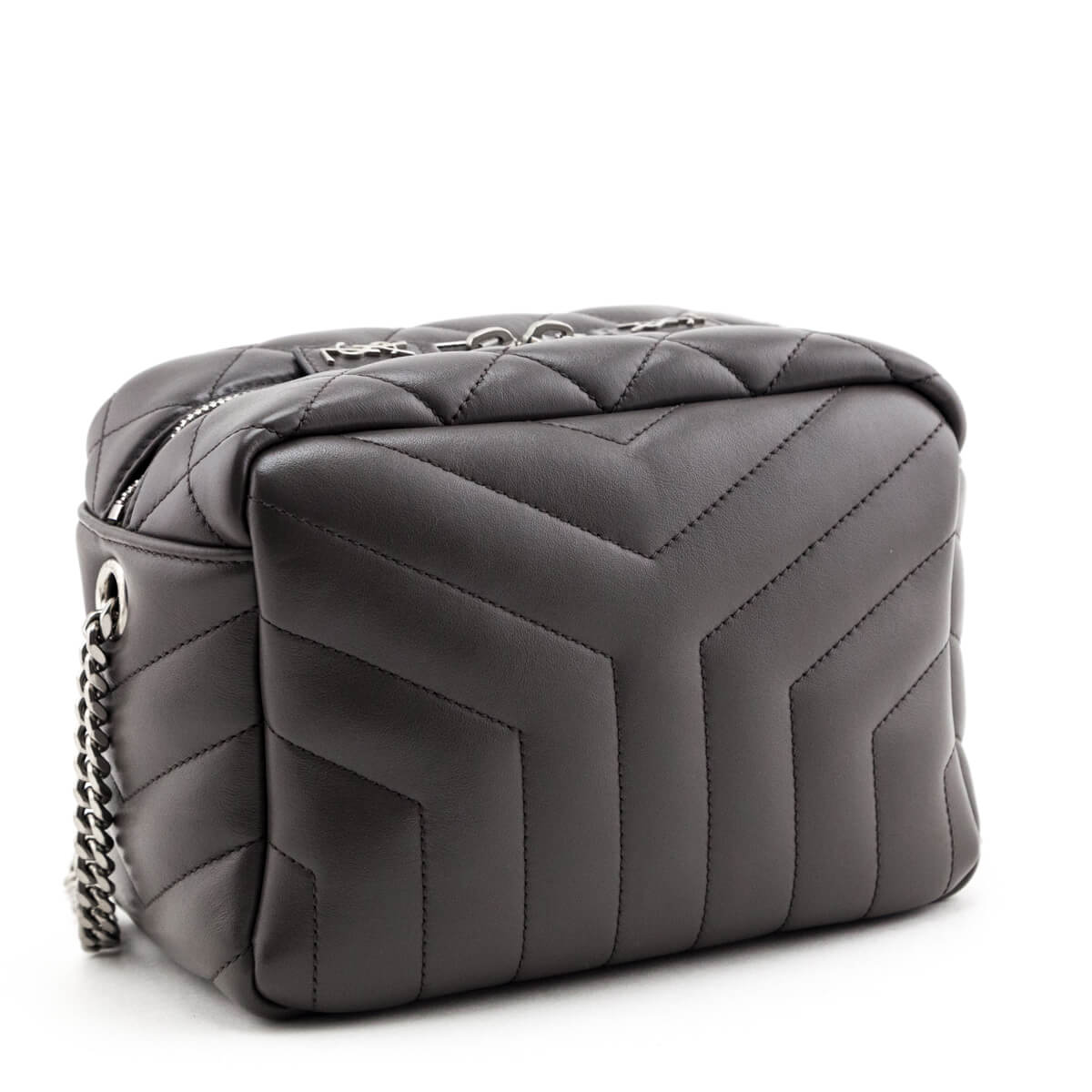 Saint Laurent Earth Calfskin Y Quilted Monogram Small Loulou Bowling Bag - Love that Bag etc - Preowned Authentic Designer Handbags & Preloved Fashions