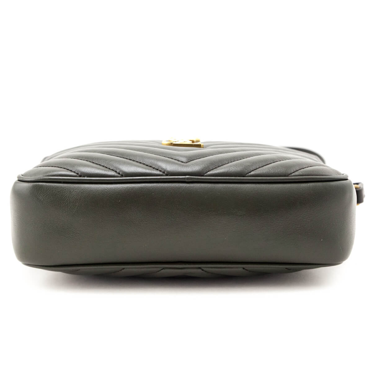 Saint Laurent Military Olive Calfskin Matelasse Monogram Lou Camera Bag - Love that Bag etc - Preowned Authentic Designer Handbags & Preloved Fashions