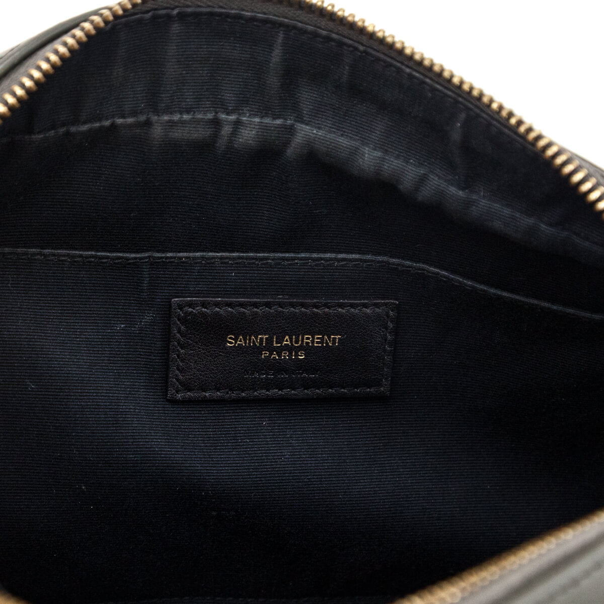 Saint Laurent Military Olive Calfskin Matelasse Monogram Lou Camera Bag - Love that Bag etc - Preowned Authentic Designer Handbags & Preloved Fashions