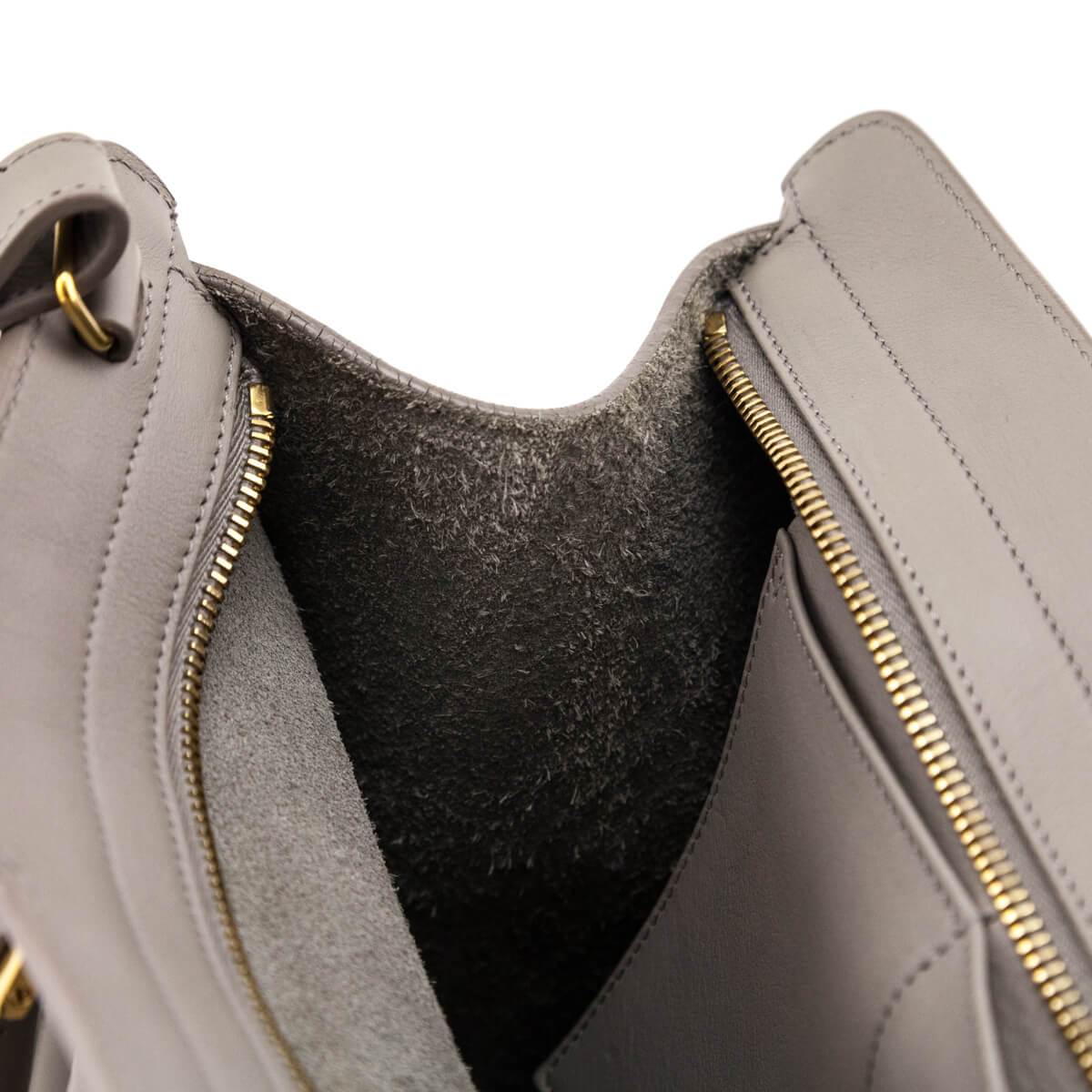Saint Laurent Gray Calfskin Small Monogram Cabas Bag - Love that Bag etc - Preowned Authentic Designer Handbags & Preloved Fashions