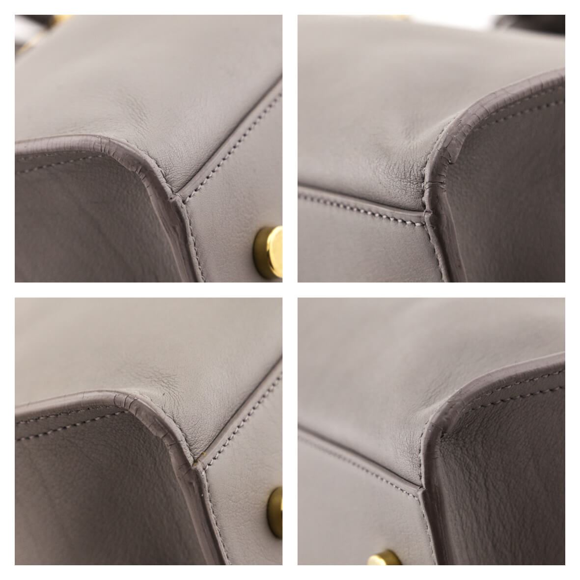 Saint Laurent Gray Calfskin Small Monogram Cabas Bag - Love that Bag etc - Preowned Authentic Designer Handbags & Preloved Fashions
