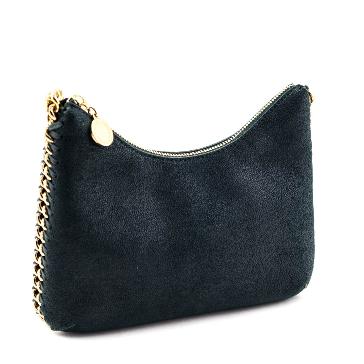 Stella McCartney Green Shaggy Deer Falabella Zip Mini Shoulder Bag - Love that Bag etc - Preowned Authentic Designer Handbags & Preloved Fashions