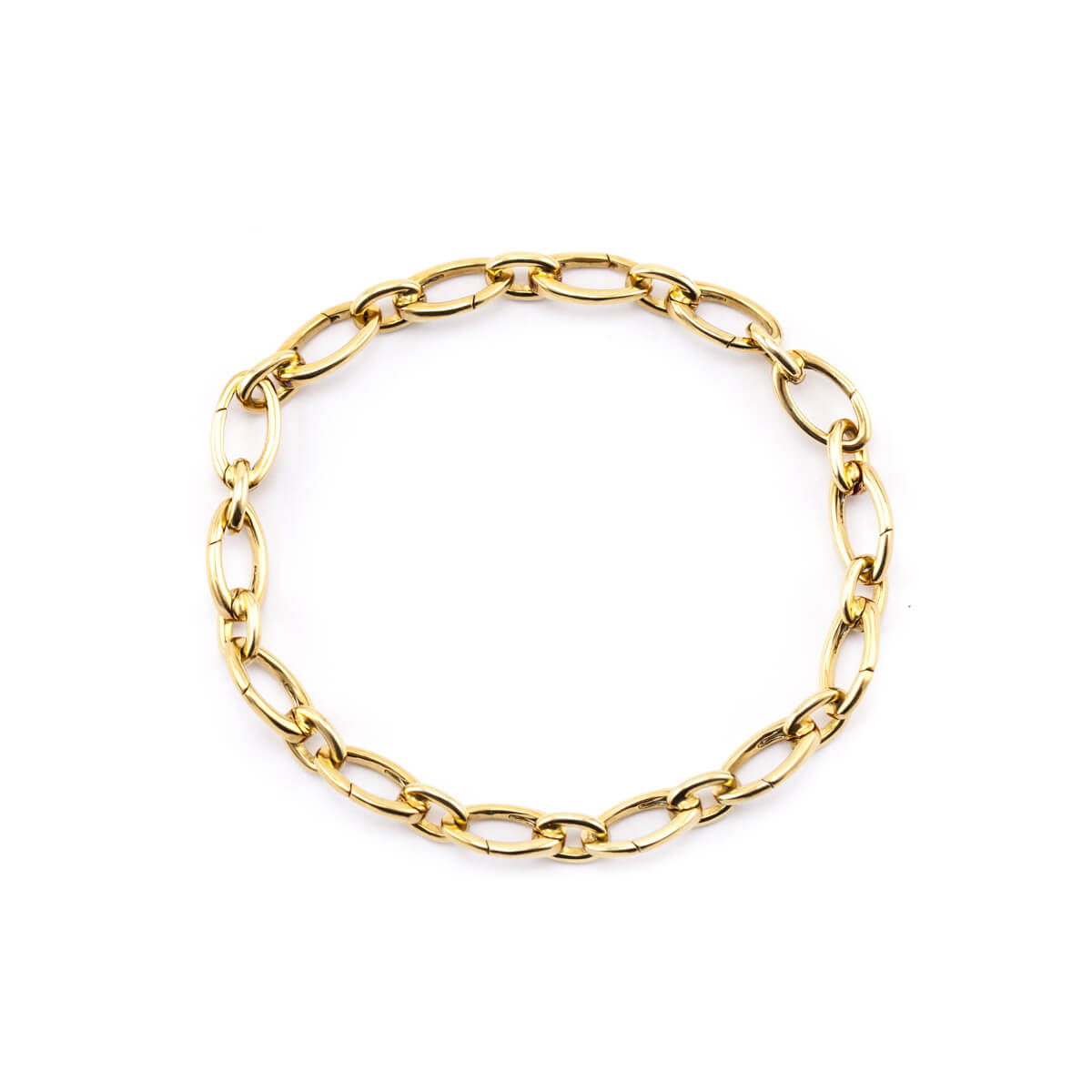 Tiffany & Co. 18k Yellow Gold Oval Clasping Link Bracelet