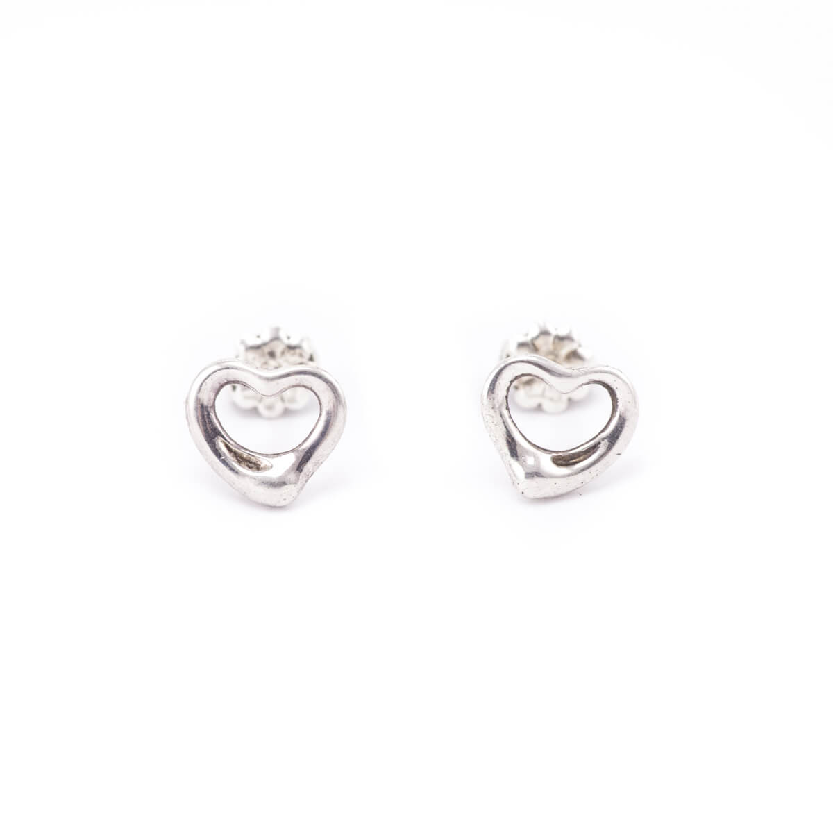 Tiffany Sterling Silver Open Heart Earrings Preloved