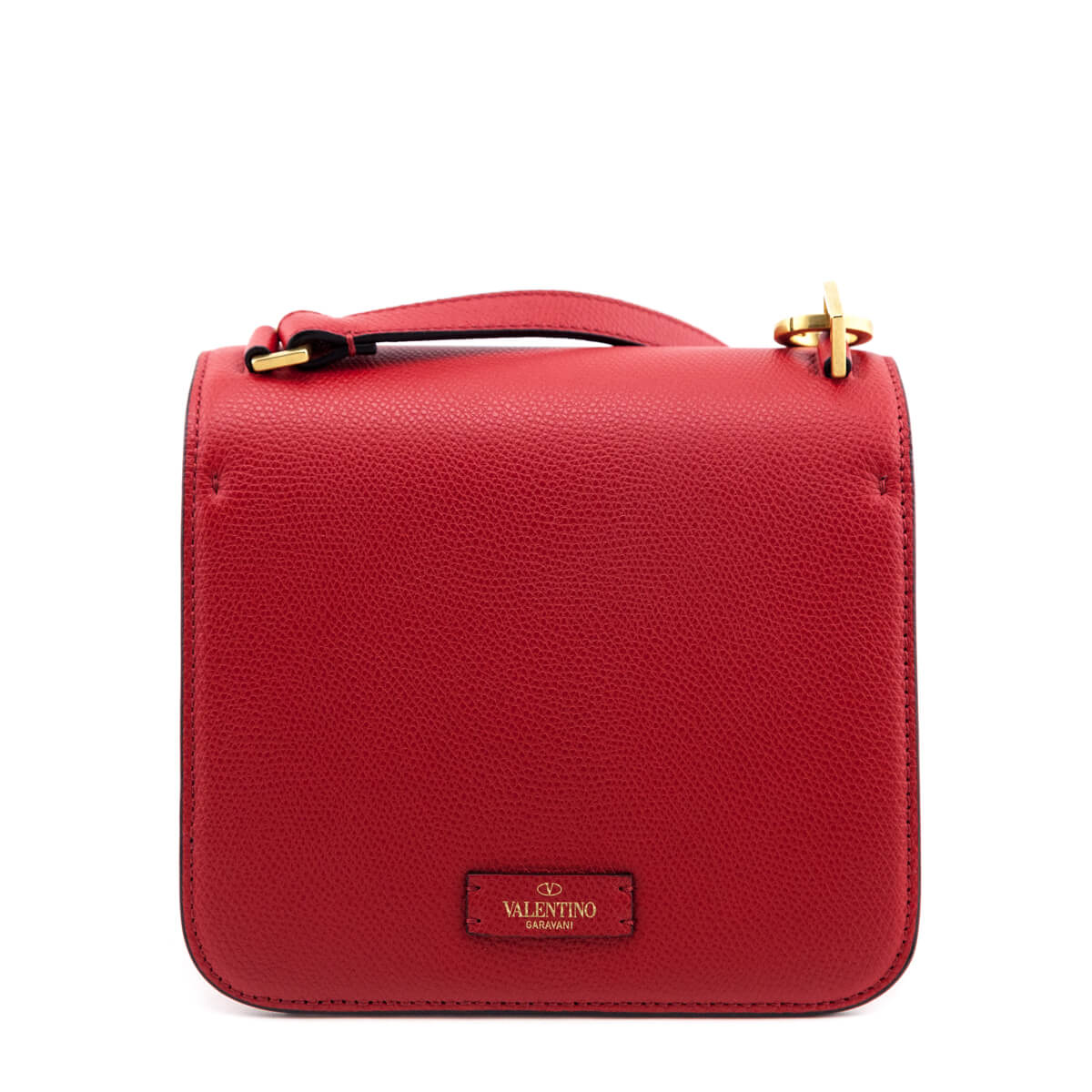 Valentino Rouge Pur Cerise Grainy Calfskin Small VSling Crossbody Bag - Love that Bag etc - Preowned Authentic Designer Handbags & Preloved Fashions