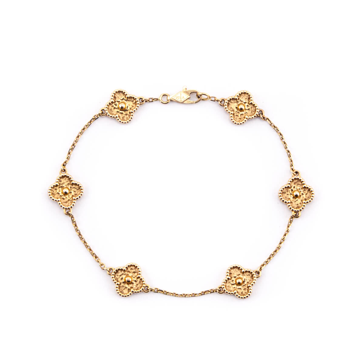 Van Cleef & Arpels 18K Rose Gold Sweet Alhambra 6 Motifs Bracelet - Love that Bag etc - Preowned Authentic Designer Handbags & Preloved Fashions