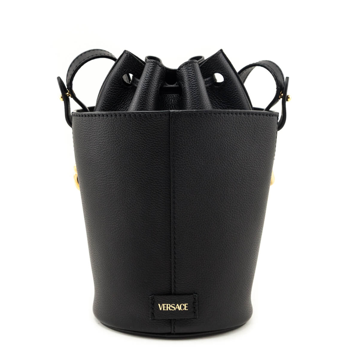 Versace Black Calfskin La Medusa Chain Bucket Bag - Love that Bag etc - Preowned Authentic Designer Handbags & Preloved Fashions