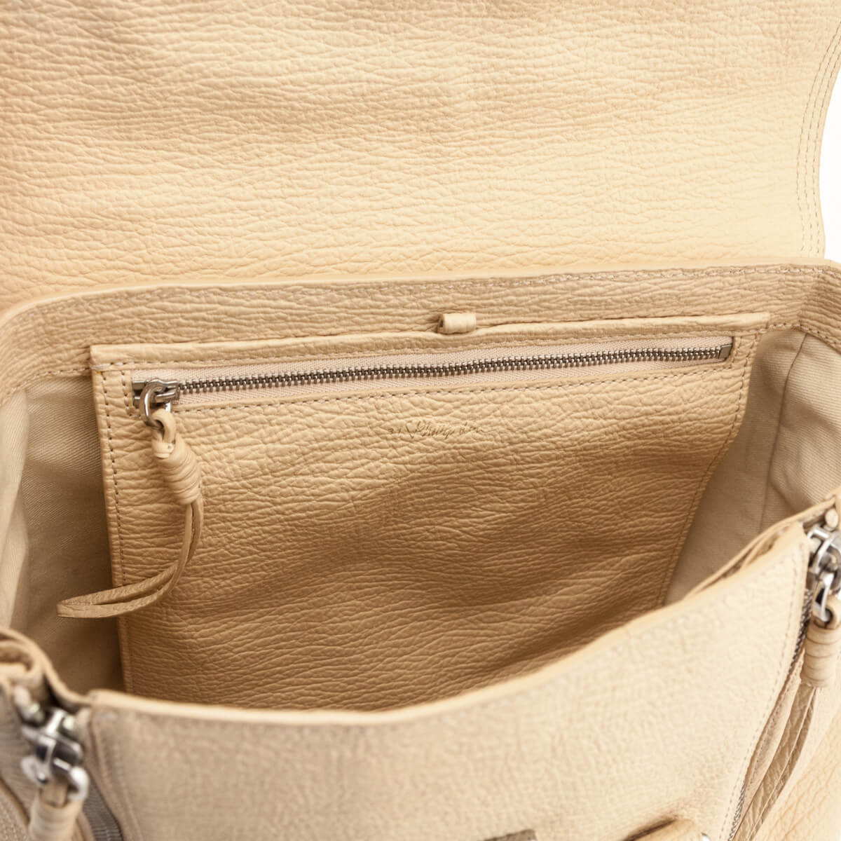 3.1 Phillip Lim Beige Textured Calfskin Medium Pashli Satchel - Love that Bag etc - Preowned Authentic Designer Handbags & Preloved Fashions