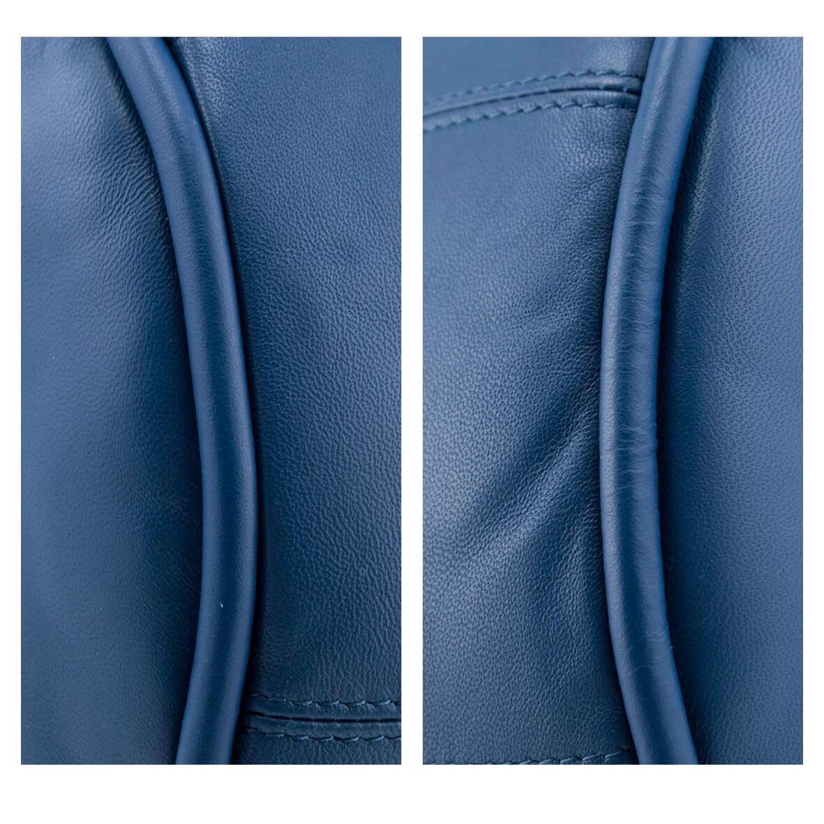 Anya Hindmarch Blue Leather Chubby Barrel Crossbody - Love that Bag etc - Preowned Authentic Designer Handbags & Preloved Fashions