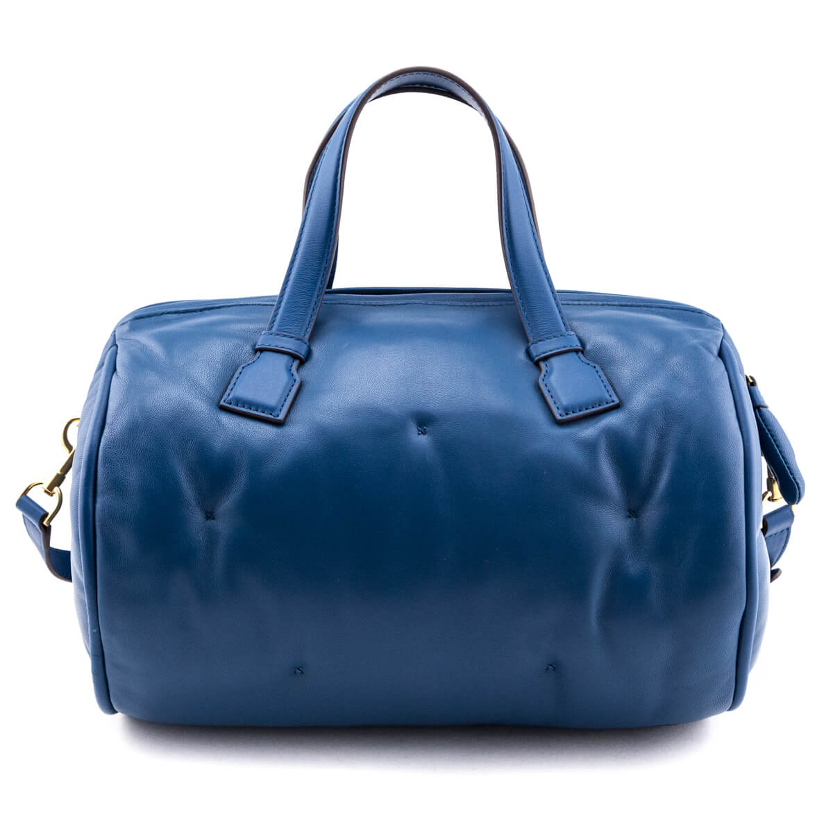 Anya Hindmarch Blue Leather Chubby Barrel Crossbody - Love that Bag etc - Preowned Authentic Designer Handbags & Preloved Fashions