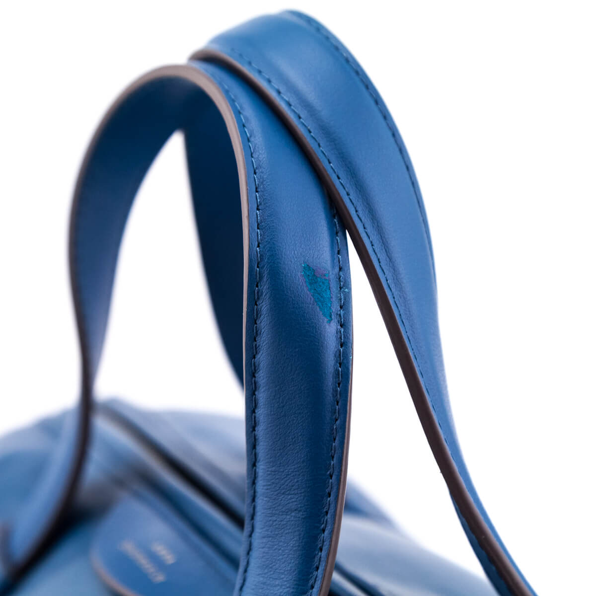 Anya Hindmarch Blue Leather Chubby Barrel Crossbody - Love that Bag etc - Preowned Authentic Designer Handbags & Preloved Fashions