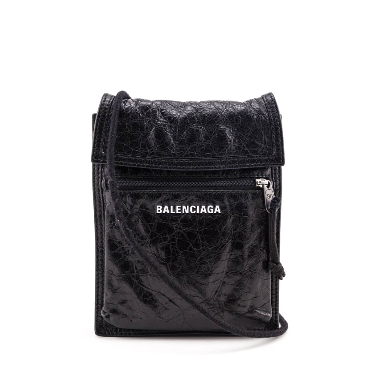 Balenciaga Black Agneau Explorer Crossbody Pouch - Love that Bag etc - Preowned Authentic Designer Handbags & Preloved Fashions