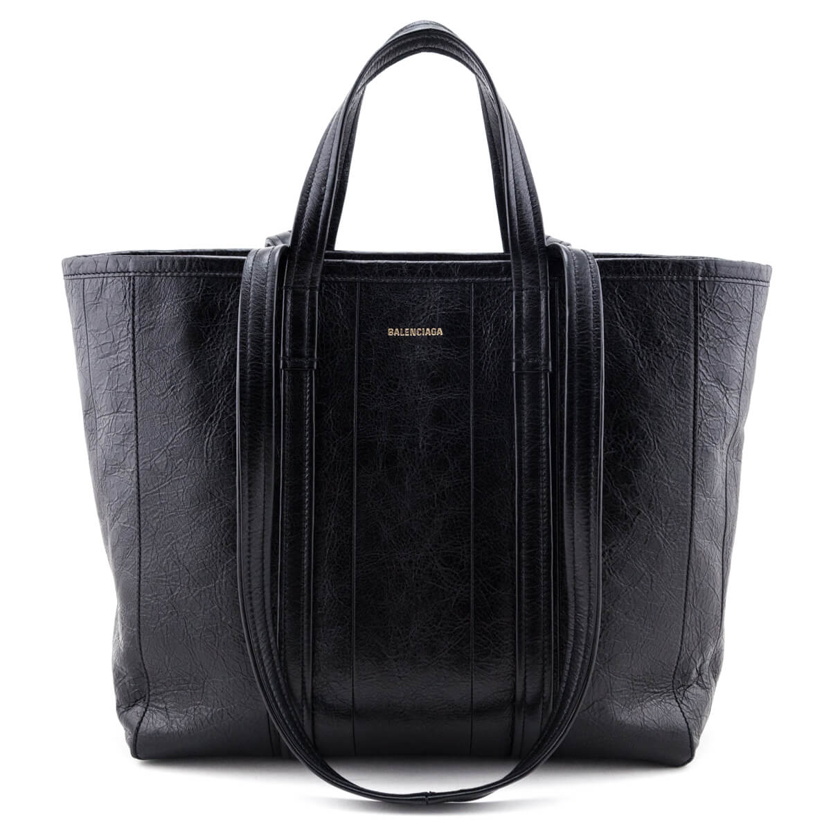 Balenciaga Black Agneau Medium Barbes East West Tote - Love that Bag etc - Preowned Authentic Designer Handbags & Preloved Fashions