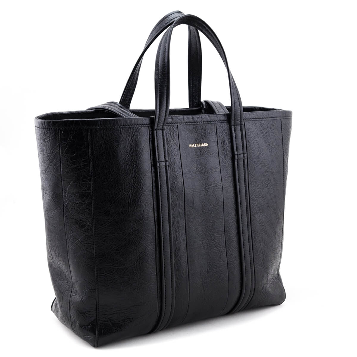 Balenciaga Black Agneau Medium Barbes East West Tote - Love that Bag etc - Preowned Authentic Designer Handbags & Preloved Fashions
