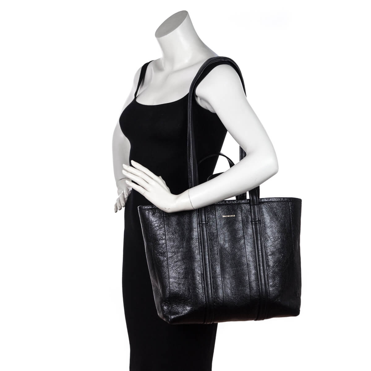 Balenciaga Black Agneau Medium Barbes East West Tote - Love that Bag etc - Preowned Authentic Designer Handbags & Preloved Fashions