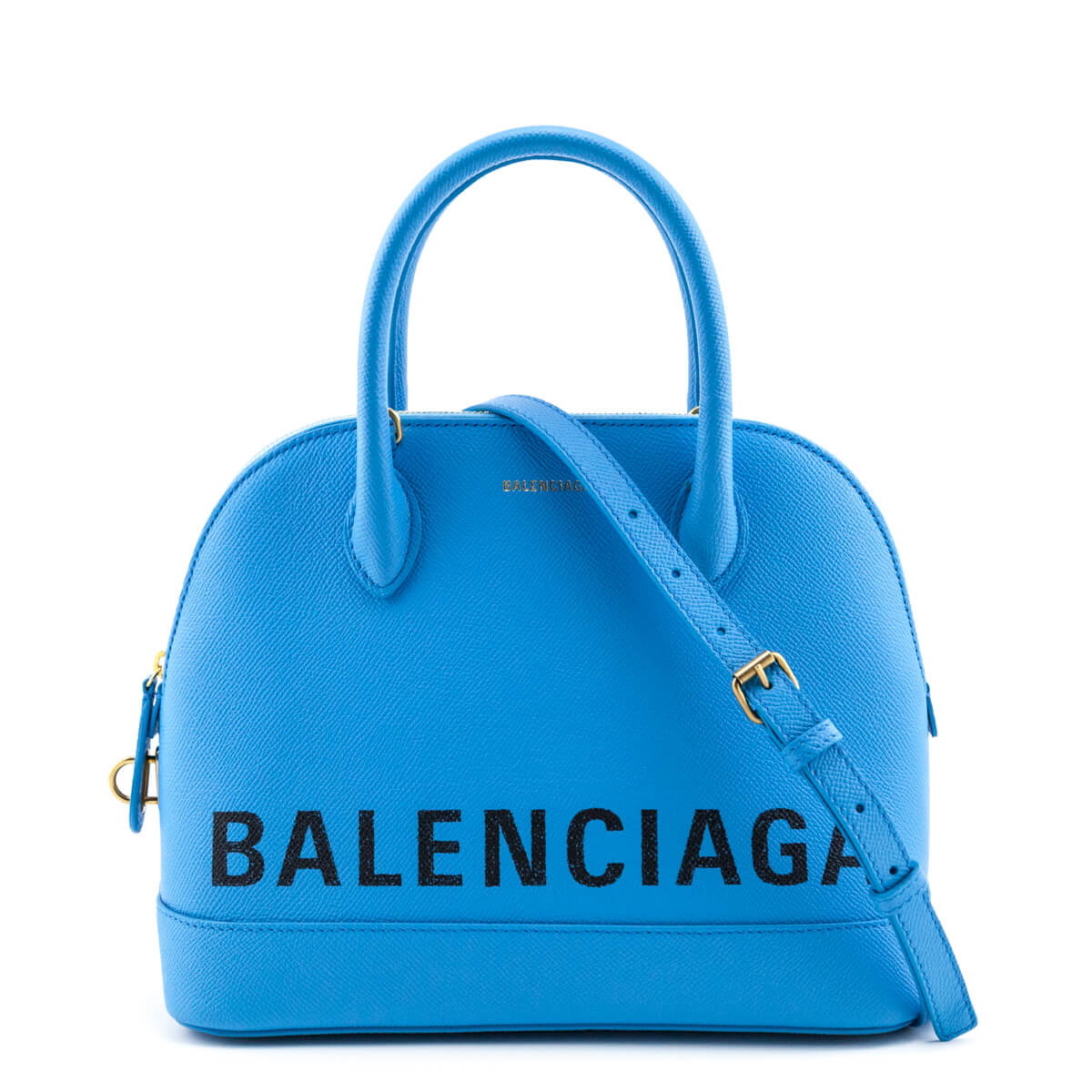 Balenciaga Bleu Turquoise Grained Calfskin S Ville Top Handle Bag - Love that Bag etc - Preowned Authentic Designer Handbags & Preloved Fashions