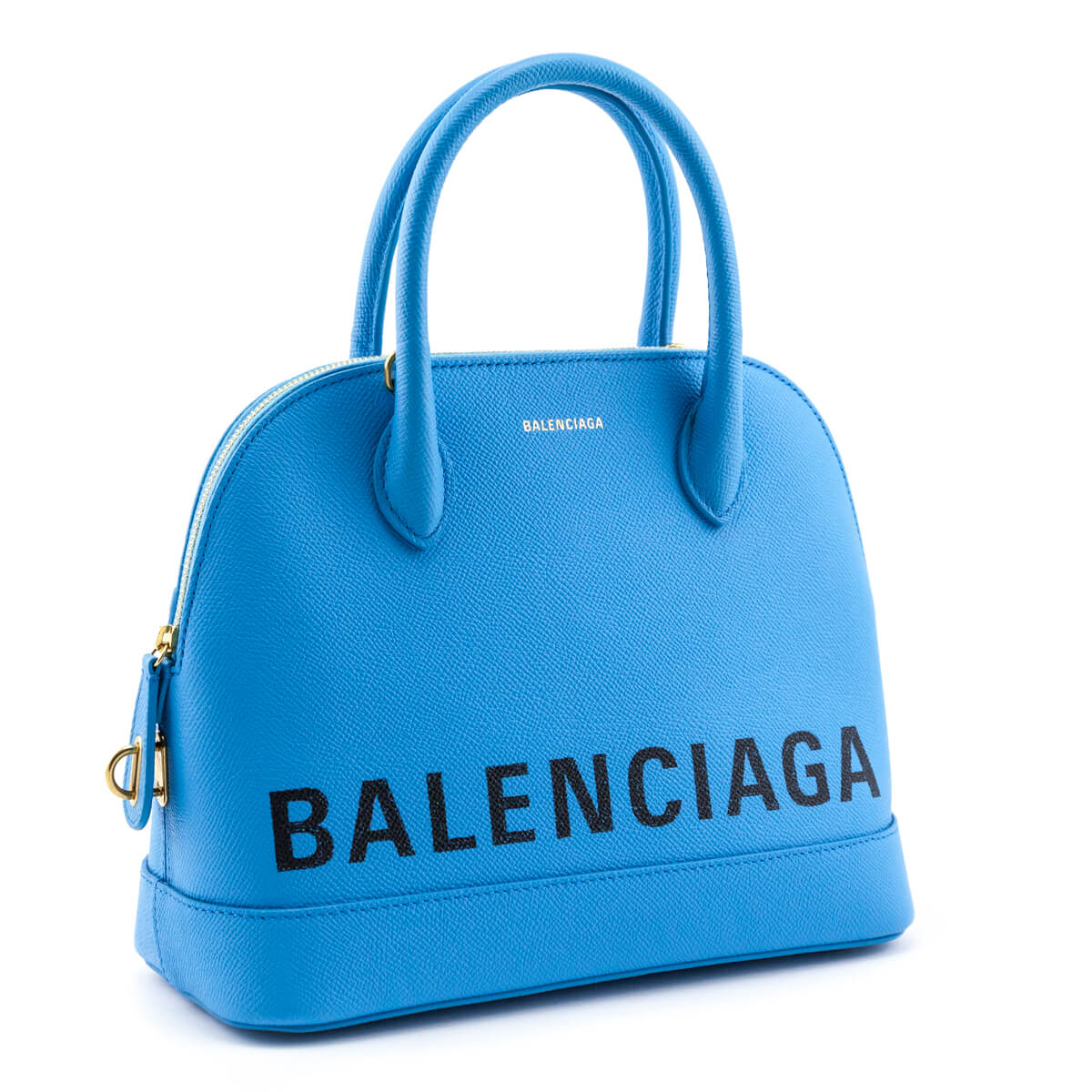 Balenciaga Bleu Turquoise Grained Calfskin S Ville Top Handle Bag - Love that Bag etc - Preowned Authentic Designer Handbags & Preloved Fashions