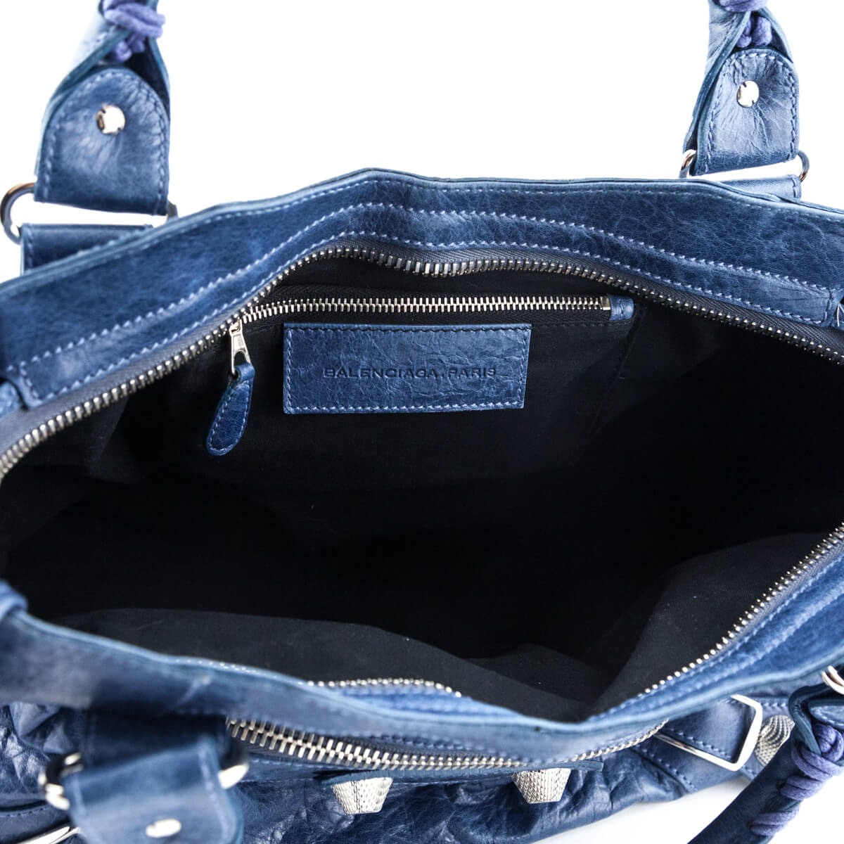 Balenciaga Ocean Goatskin Giant 21 Silver City Bag - Love that Bag etc - Preowned Authentic Designer Handbags & Preloved Fashions