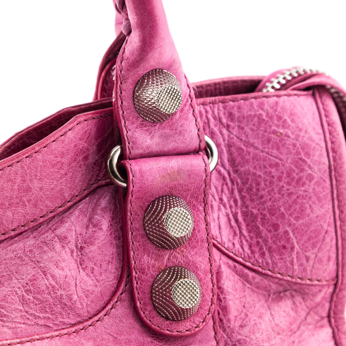 Balenciaga Sorbet Agneau Silver Giant 21 City Bag - Love that Bag etc - Preowned Authentic Designer Handbags & Preloved Fashions