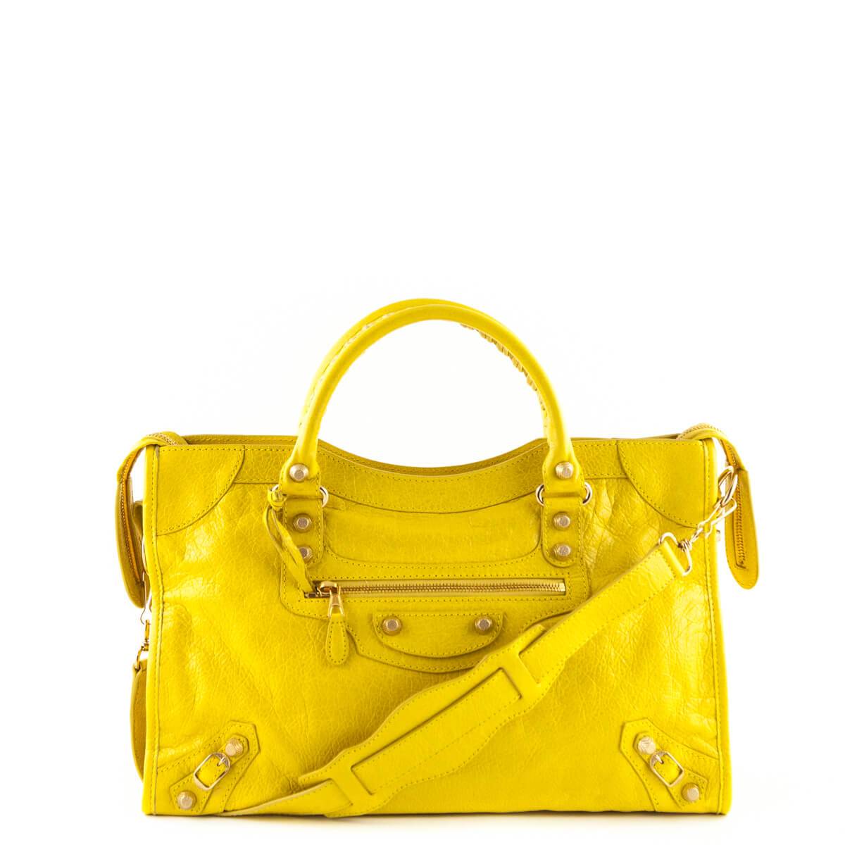 Balenciaga Curry Lambskin Giant 12 Gold City Bag Shop Balenciaga