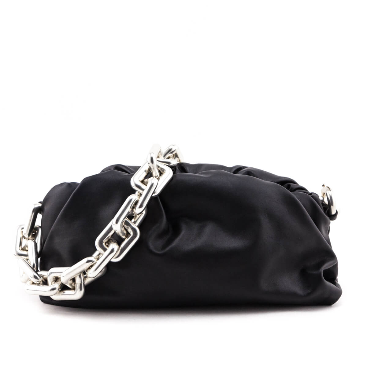 Bottega Veneta Black Calfskin Teen Chain Pouch - Love that Bag etc - Preowned Authentic Designer Handbags & Preloved Fashions