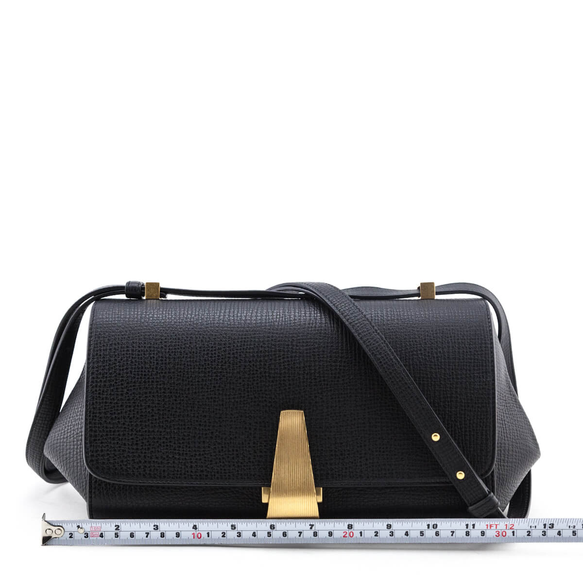 Bottega Veneta Black Textured Calfskin BV Angle Bag - Love that Bag etc - Preowned Authentic Designer Handbags & Preloved Fashions