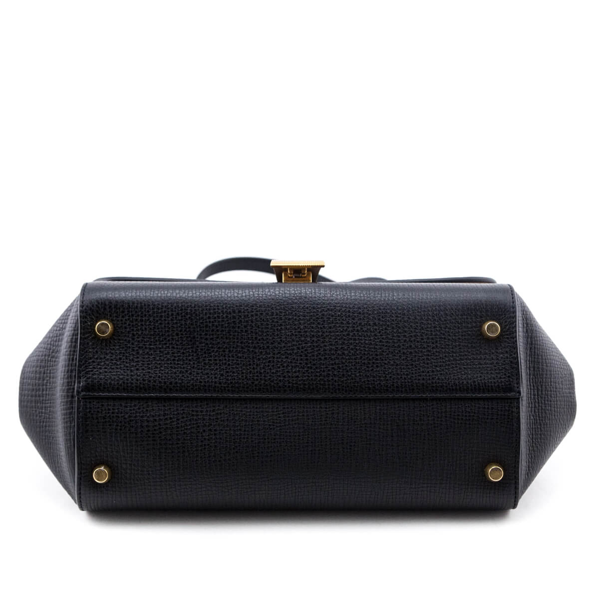 Bottega Veneta Black Textured Calfskin BV Angle Bag - Love that Bag etc - Preowned Authentic Designer Handbags & Preloved Fashions