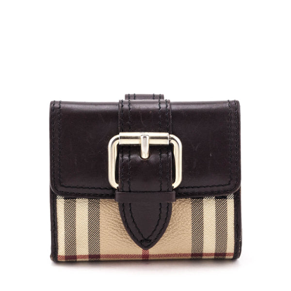 Wallets & purses Burberry - Haymarket leather wallet - 405156360380
