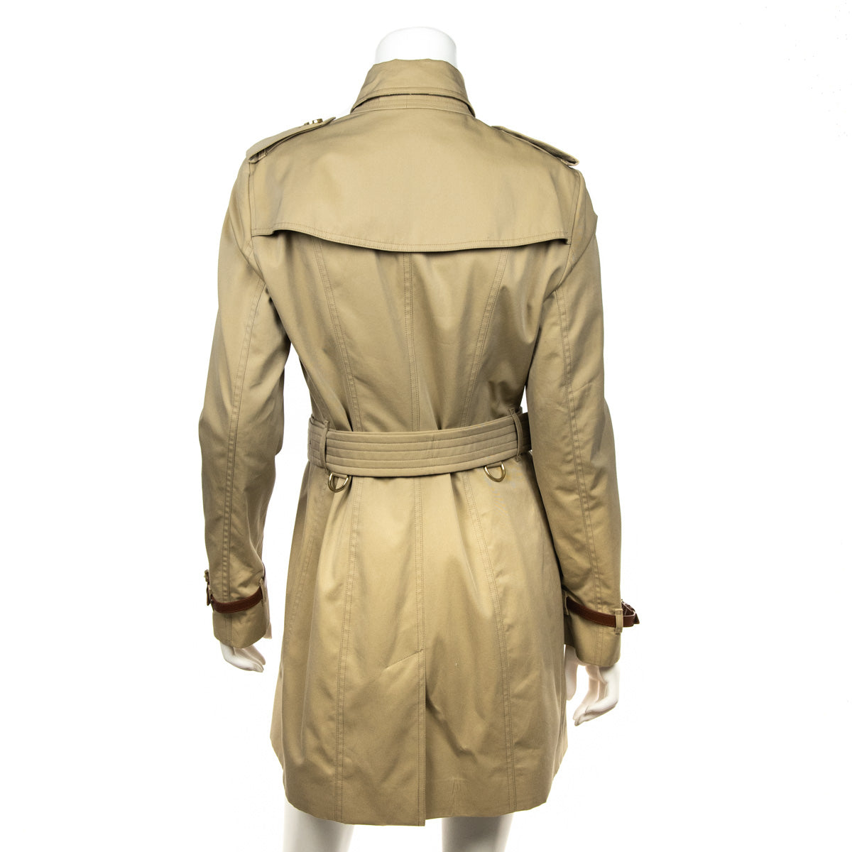 Burberry Honey Sandringham Mid Length Trench Coat Size M | UK 12 - Love that Bag etc - Preowned Authentic Designer Handbags & Preloved Fashions