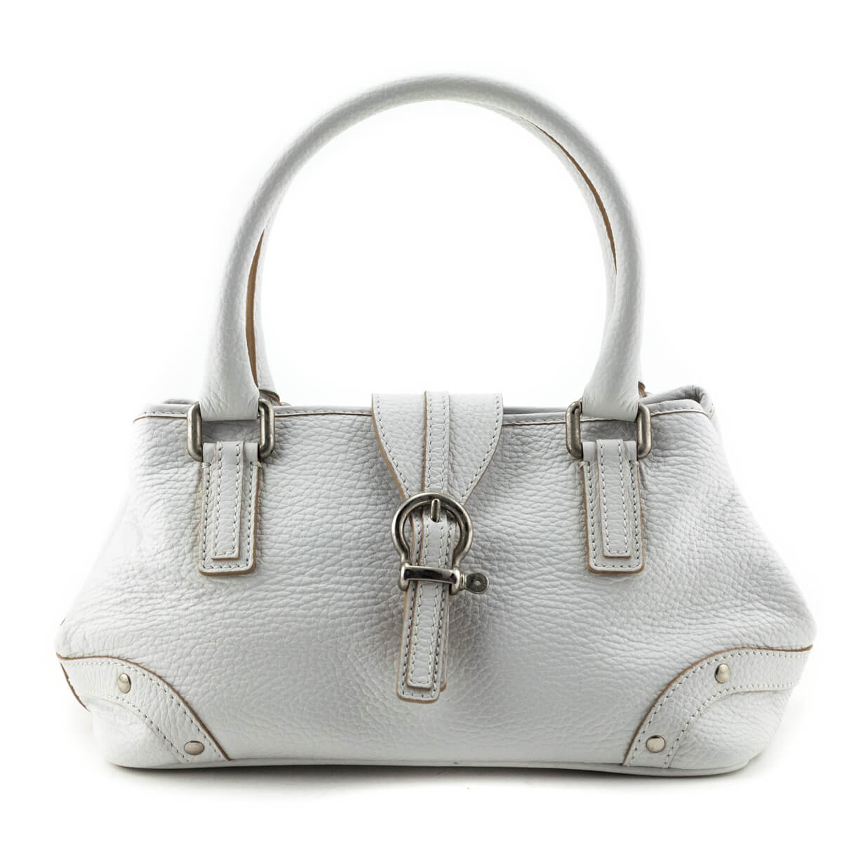 Burberry White Grained Calfskin Mini Bag - Love that Bag etc - Preowned Authentic Designer Handbags & Preloved Fashions