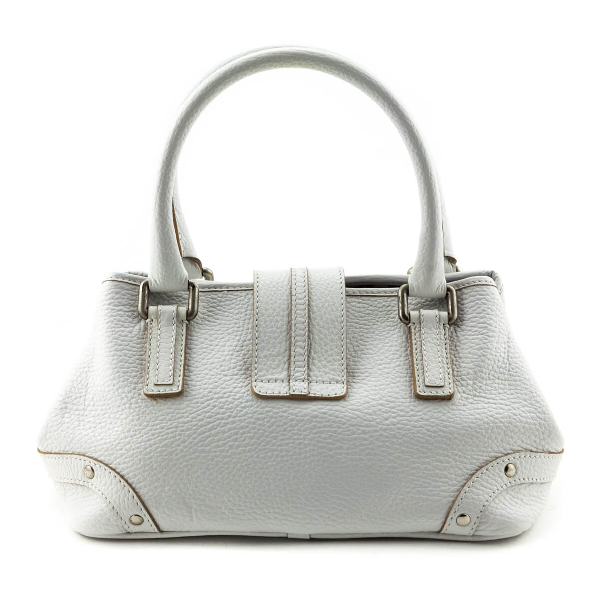 Burberry White Grained Calfskin Mini Bag - Love that Bag etc - Preowned Authentic Designer Handbags & Preloved Fashions