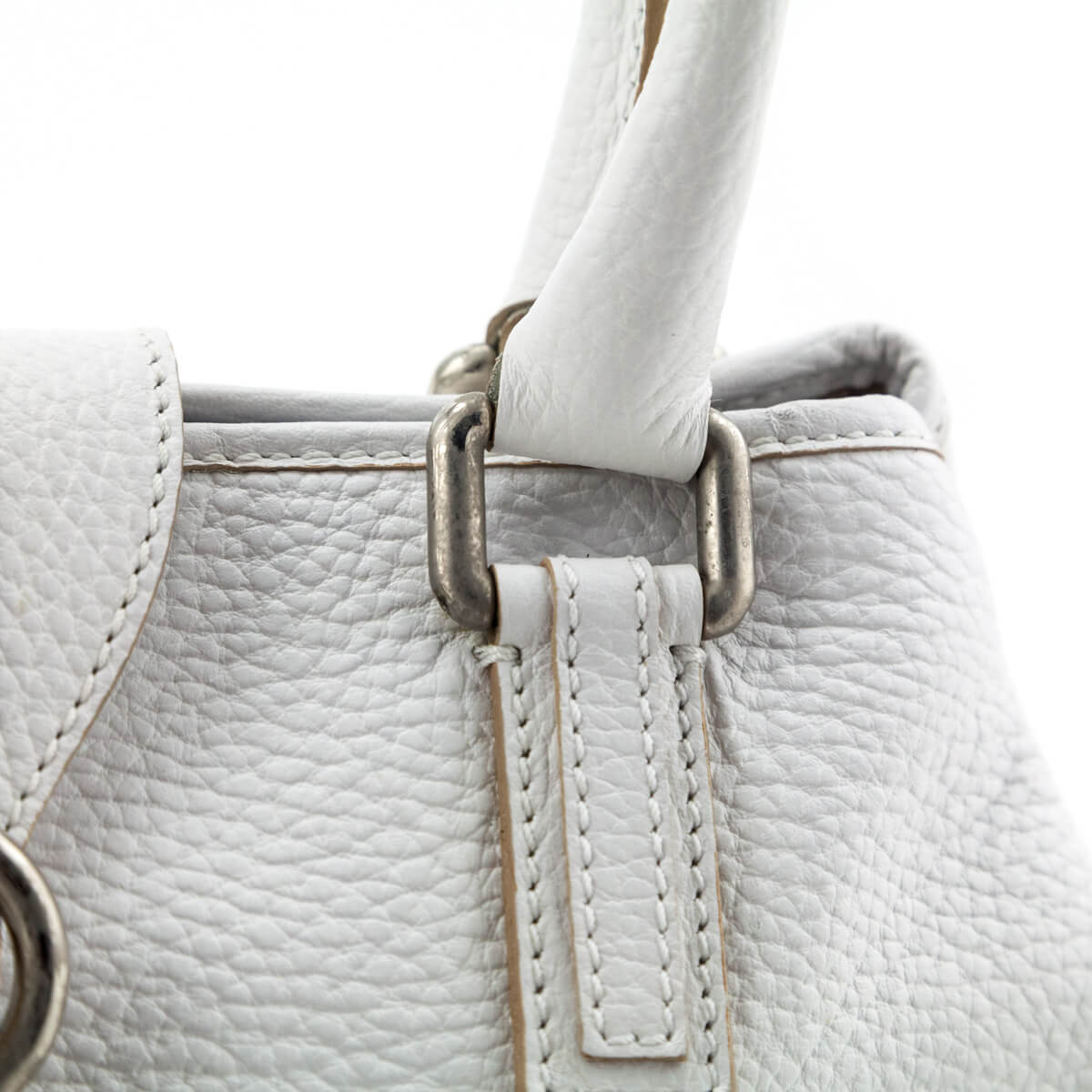 Burberry White Grained Calfskin Mini Bag - Love that Bag etc - Preowned Authentic Designer Handbags & Preloved Fashions
