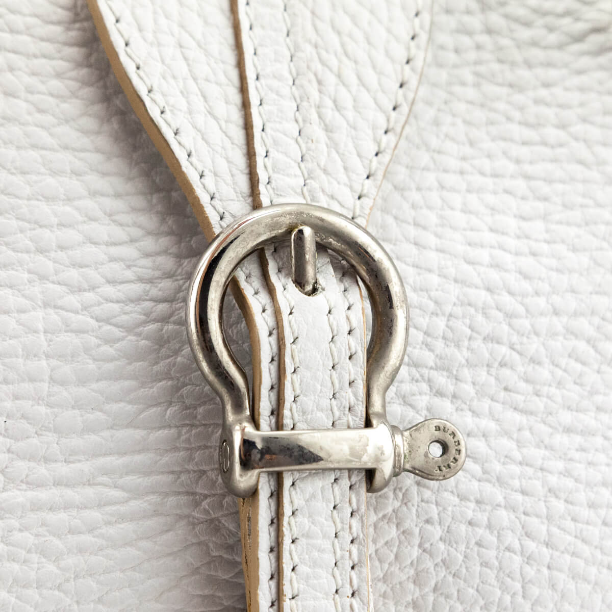 Burberry White Grained Calfskin Mini Bag - Love that Bag etc - Preowned Authentic Designer Handbags & Preloved Fashions