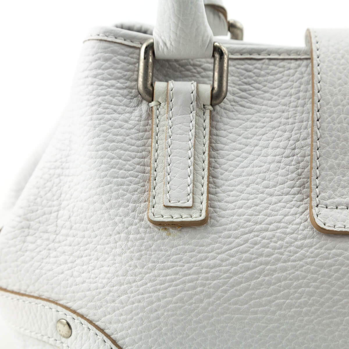 Burberry White Grained Calfskin Mini Bag - Love that Bag etc - Preowned Authentic Designer Handbags & Preloved Fashions