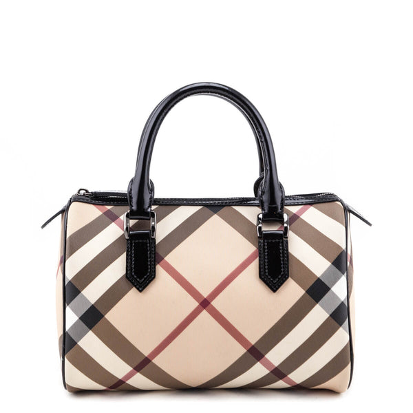 Burberry Nova Check Bowling Bag in Very Good Condition 