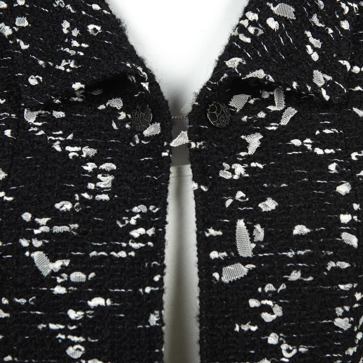 Chanel Black And White Tweed Jacket Fall 2002 Size M | FR 40 - Love that Bag etc - Preowned Authentic Designer Handbags & Preloved Fashions
