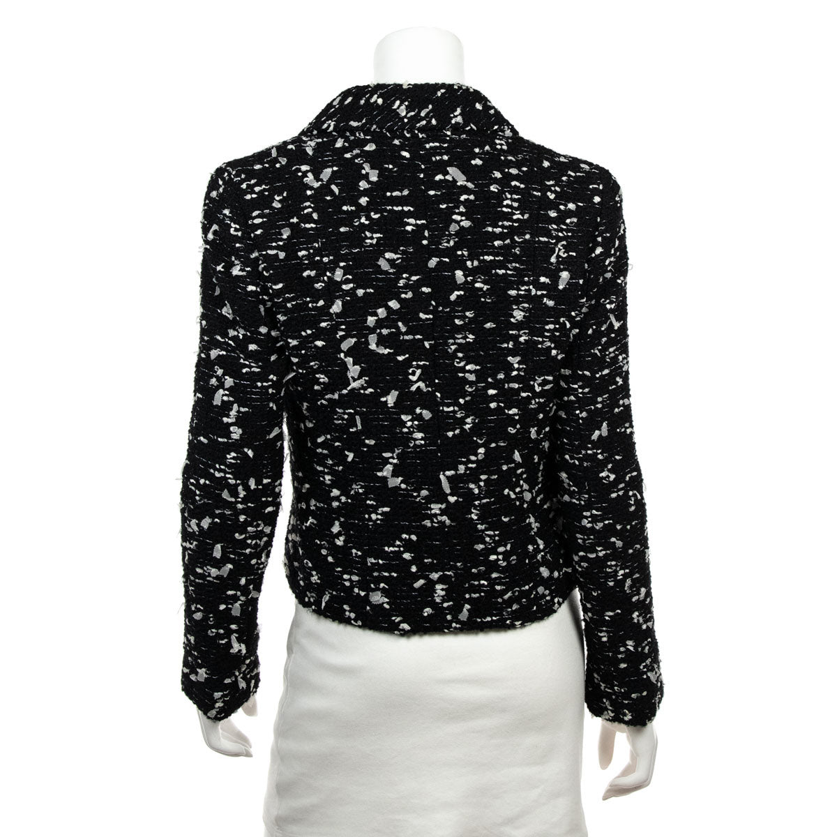 Chanel Black And White Tweed Jacket Fall 2002 Size M | FR 40 - Love that Bag etc - Preowned Authentic Designer Handbags & Preloved Fashions
