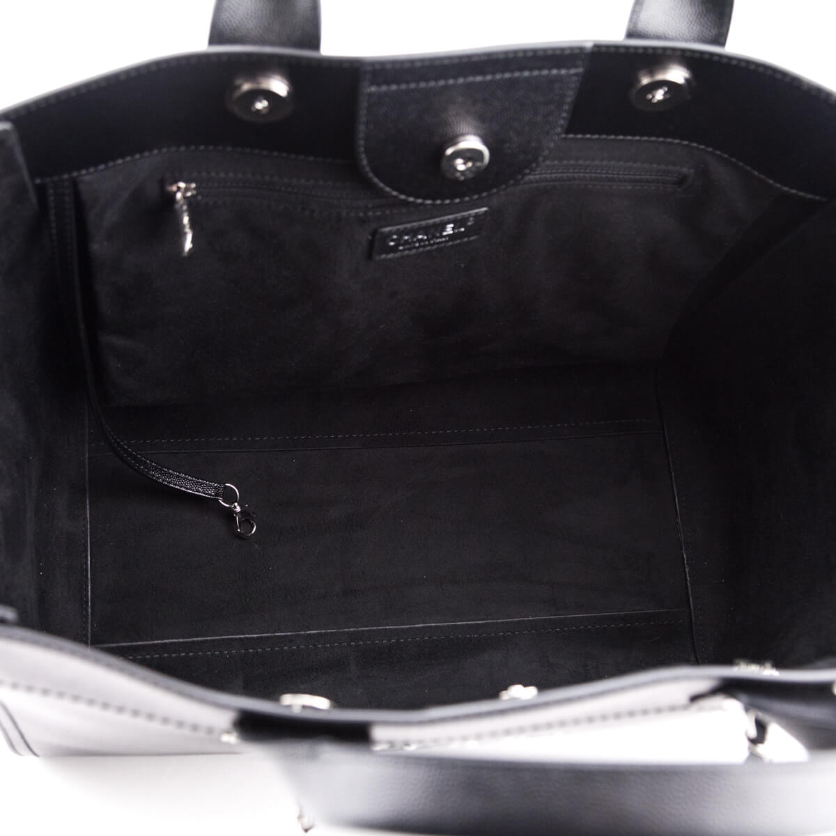 Chanel Black Grained Calfskin Large Deauville Tote SHW - Love that Bag etc - Preowned Authentic Designer Handbags & Preloved Fashions