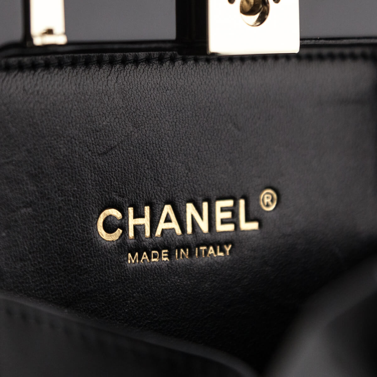 Chanel Black Plexiglass Perfume Bottle Minaudiere - Love that Bag etc - Preowned Authentic Designer Handbags & Preloved Fashions